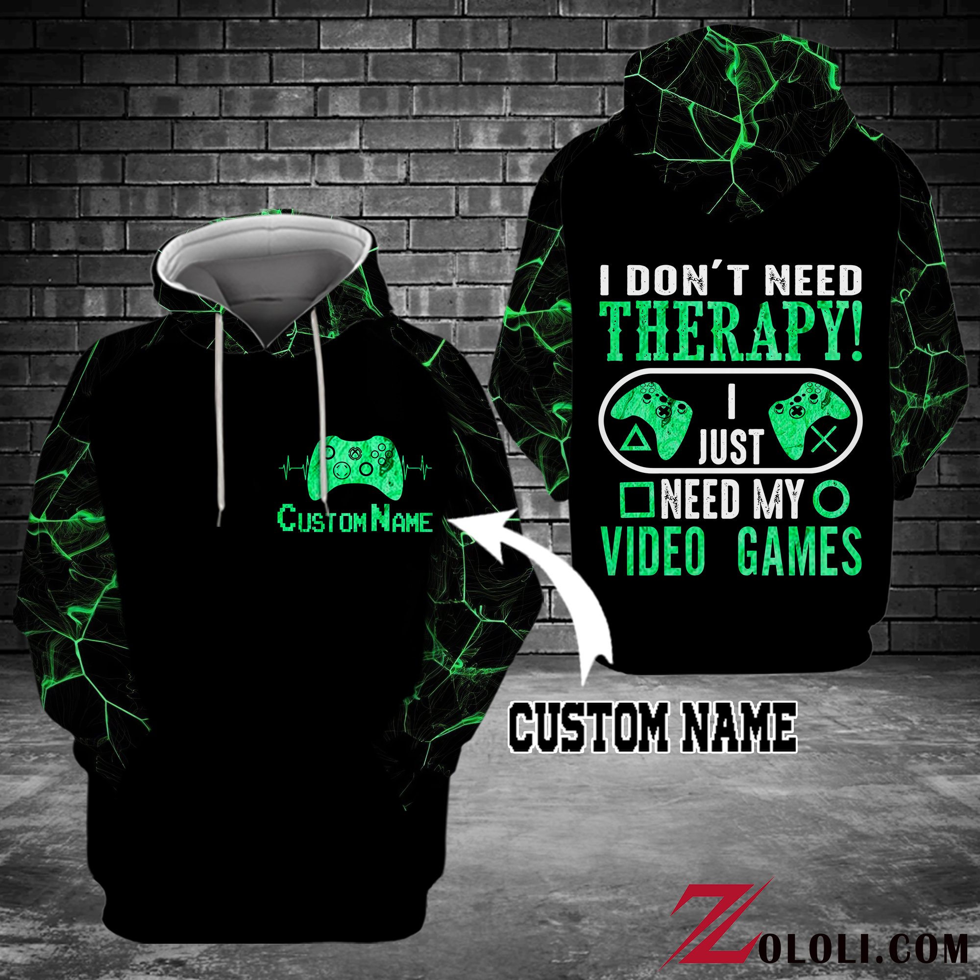 Xbox I don’t need therapy Hoodie Custom TTM