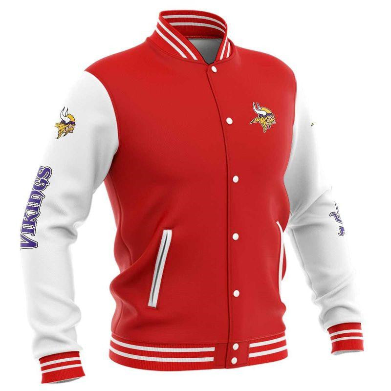 Minnesota Vikings Baseball Jacket For Men