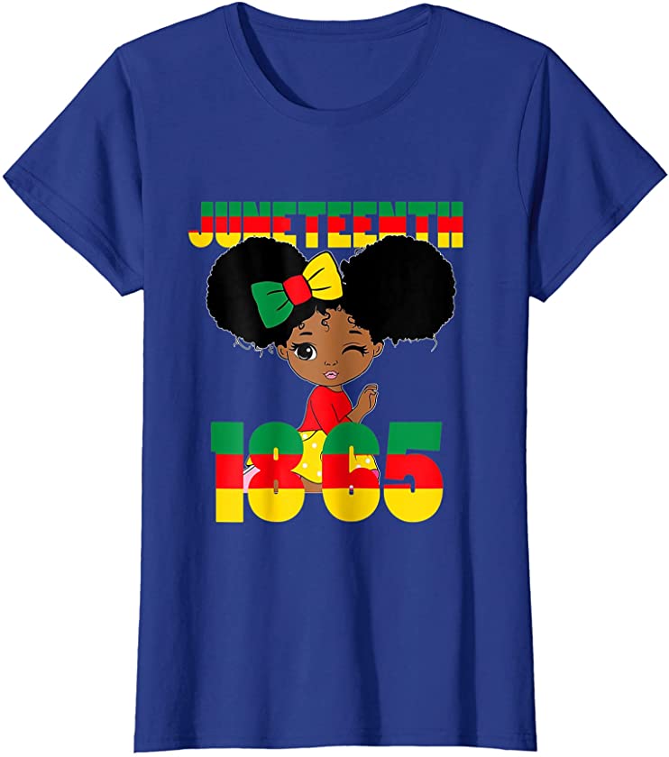 Womens Juneteenth Celebrating 1865 Black Girl Kids Toodlers T-Shirt