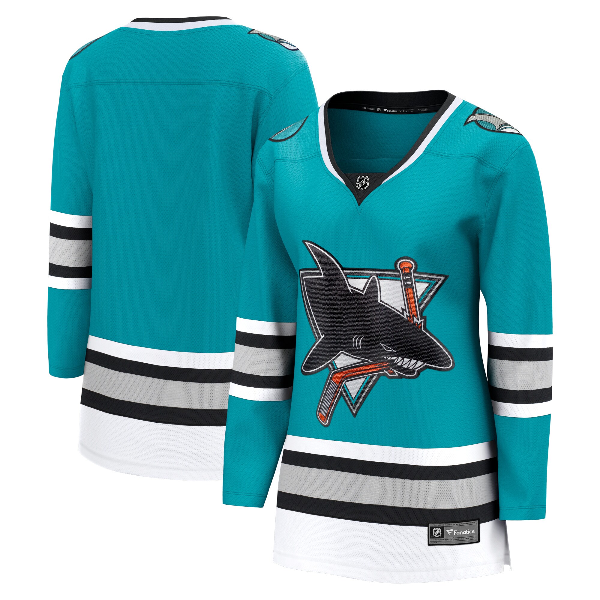 Women's San Jose Sharks Teal 30th Anniversary Premier Breakaway Team Jersey