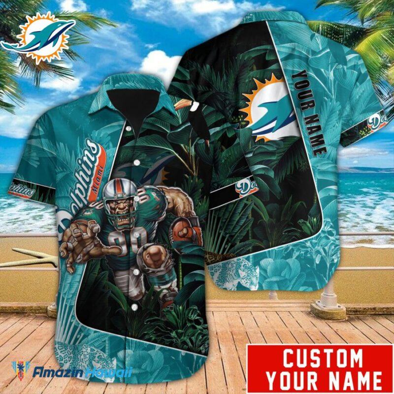 Miami Dolphins Nfl-Hawaiian Shirt Custom M-40881, Custom Hawaiian Shirt,  Hawaiian Gift