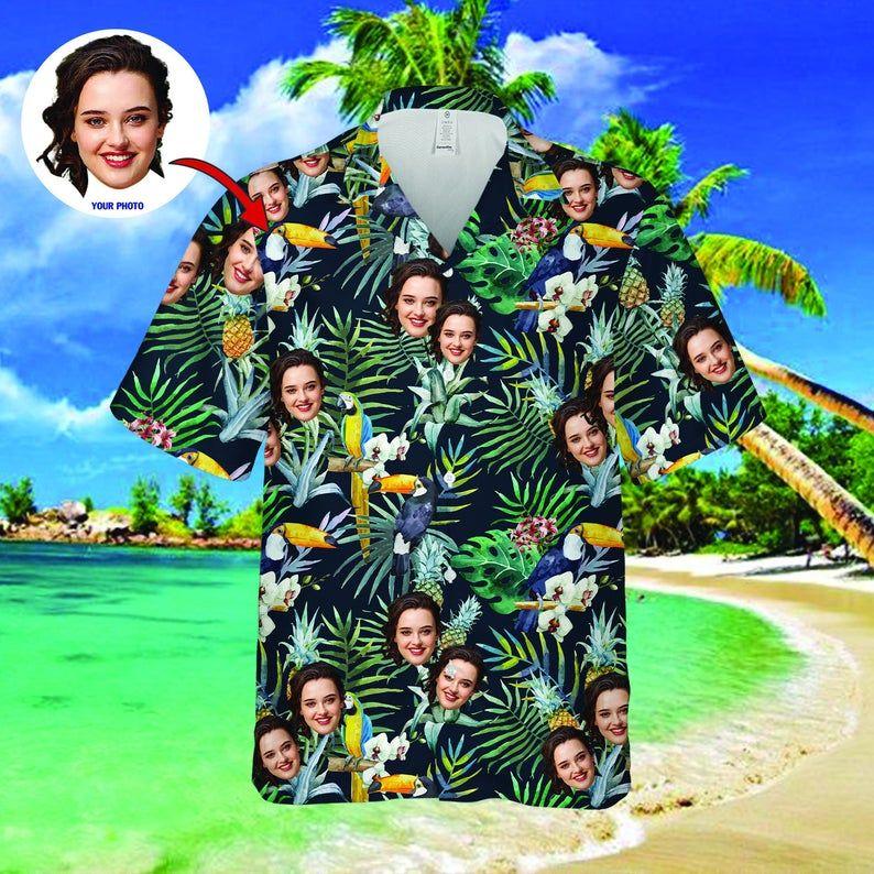 Beach Shirt Felacia [Hawaii Shirt] , Custom Face Fashionzx18201