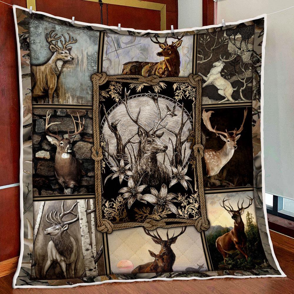 Vintage Deer Hunting Blanket Gift For Deer Lovers Hunting Lovers Friend Birthday Gift Family Gift Home Decor Bedding Couch Sofa Soft And Comfy Cozy