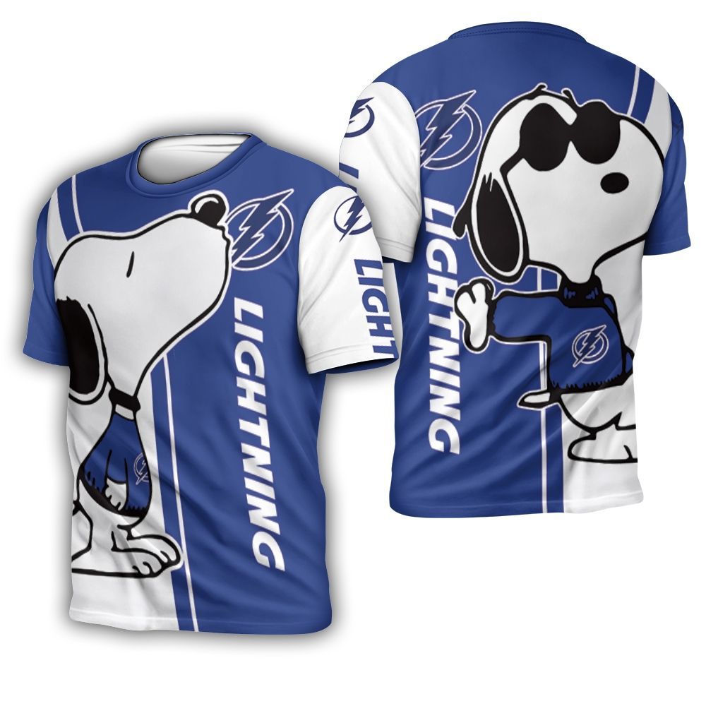 Tampa Bay Lightning Snoopy Lover 3D Printed 3D T-Shirt