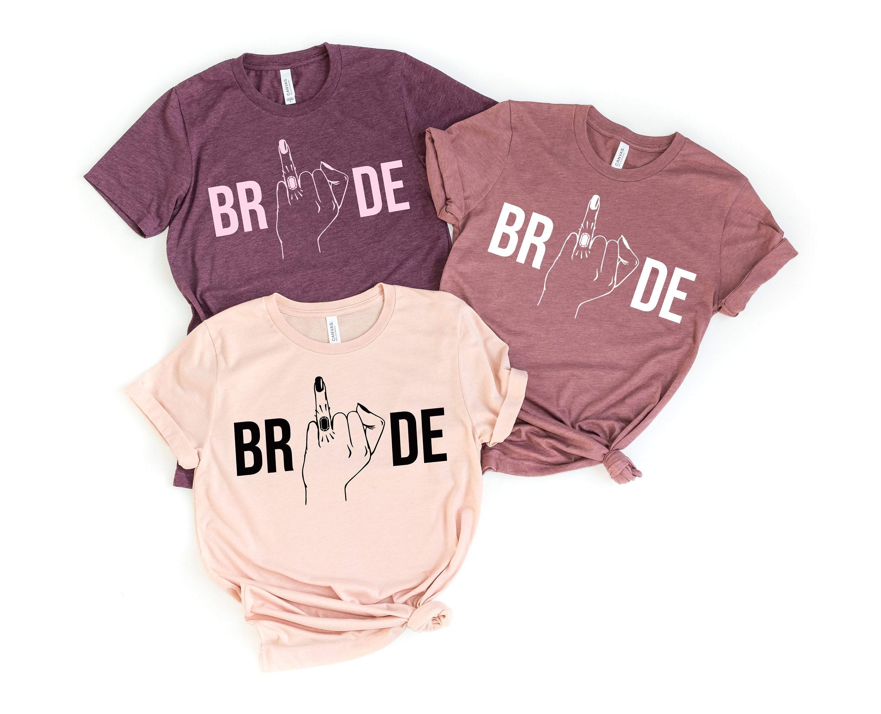 Ring Finger Bride Shirt, Wedding Party Shirt, Honeymoon T-Shirt, Cute Tshirt, Bachelorette Party Shirt, Bridal Party Shirt, Cute Mrs Shirt