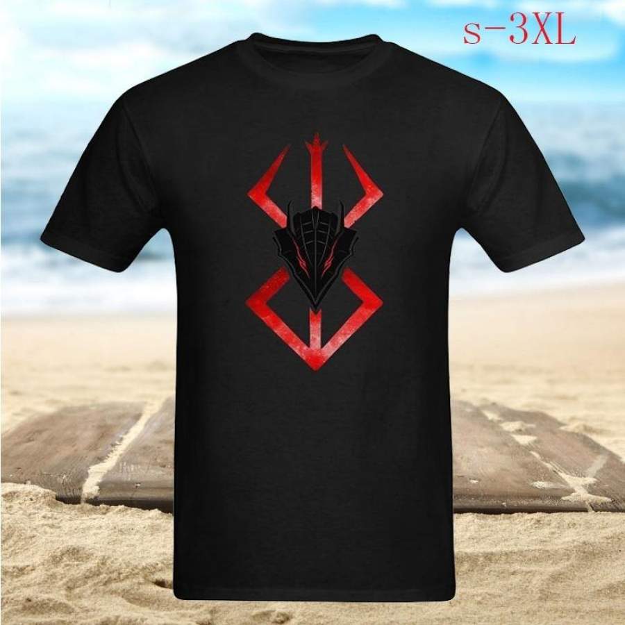 Berserk Symbol Wolf Armor Helm Art Design Mens Short Sleeve T-Shirt Black Size S-3XL