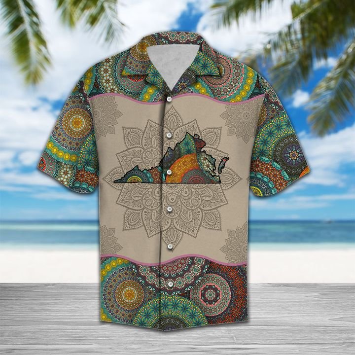 Awesome Virginia Mandala Hawaiian Shirt Summer Button Up For Men, Women, Couple