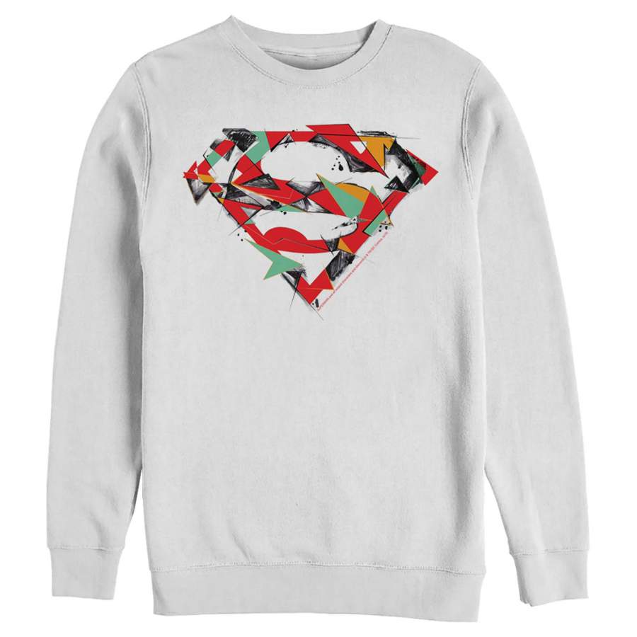 Superman Men’s Logo Puzzle  Sweatshirt