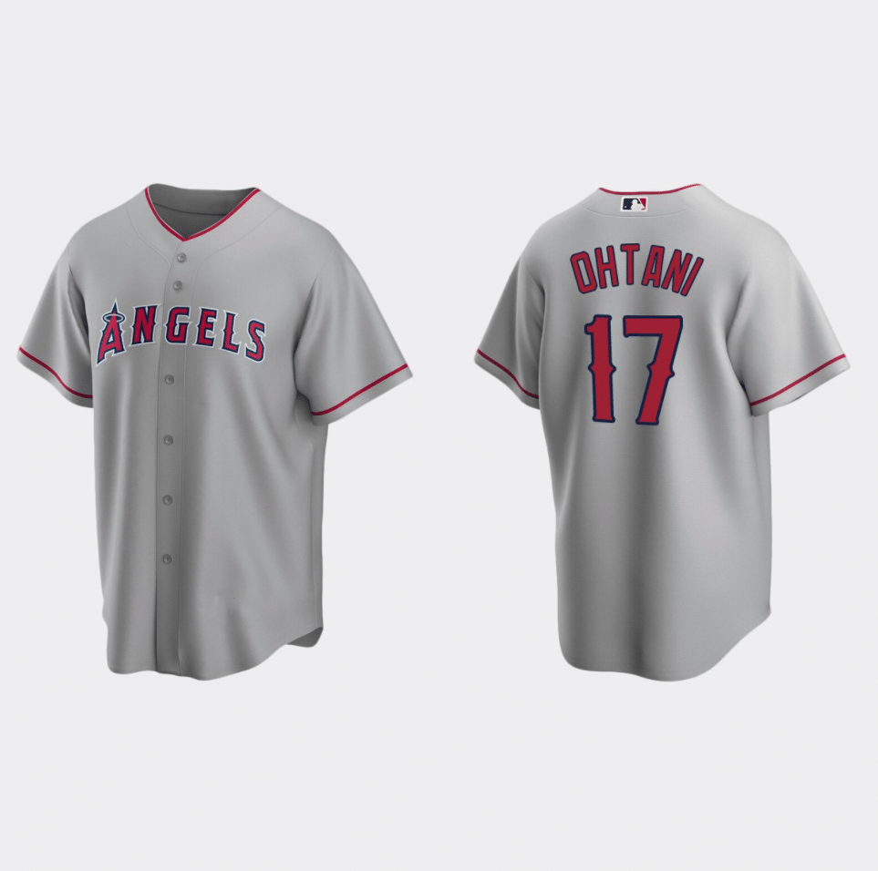 Shohei Ohtani #17 Los Angeles Angels Gray All Over Print Baseball Jersey For Fans