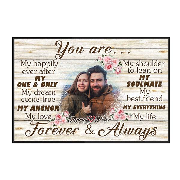 Custom Personalized photo name Valentine’s day wall prints poster gift ideas for room him boyfriend husband her girlfriend wife couple – You Are My Life TY2812 – Personalizedwitch