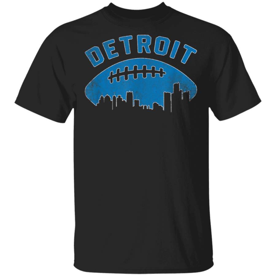 Vintage Detroit Michigan Cityscape Retro Football TShirt Kansas City Football T-Shirt