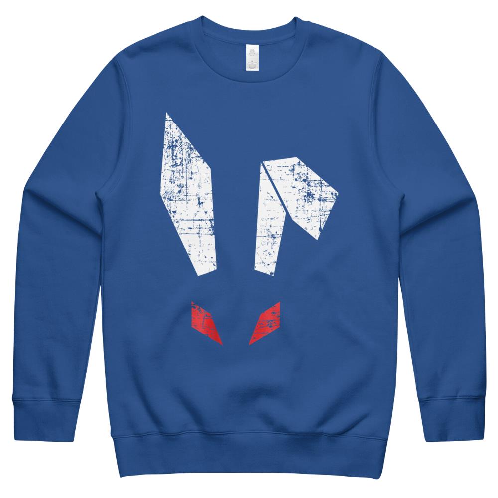 Bad Easter Bunny Geometric Grunge Look Crewneck Sweatshirt