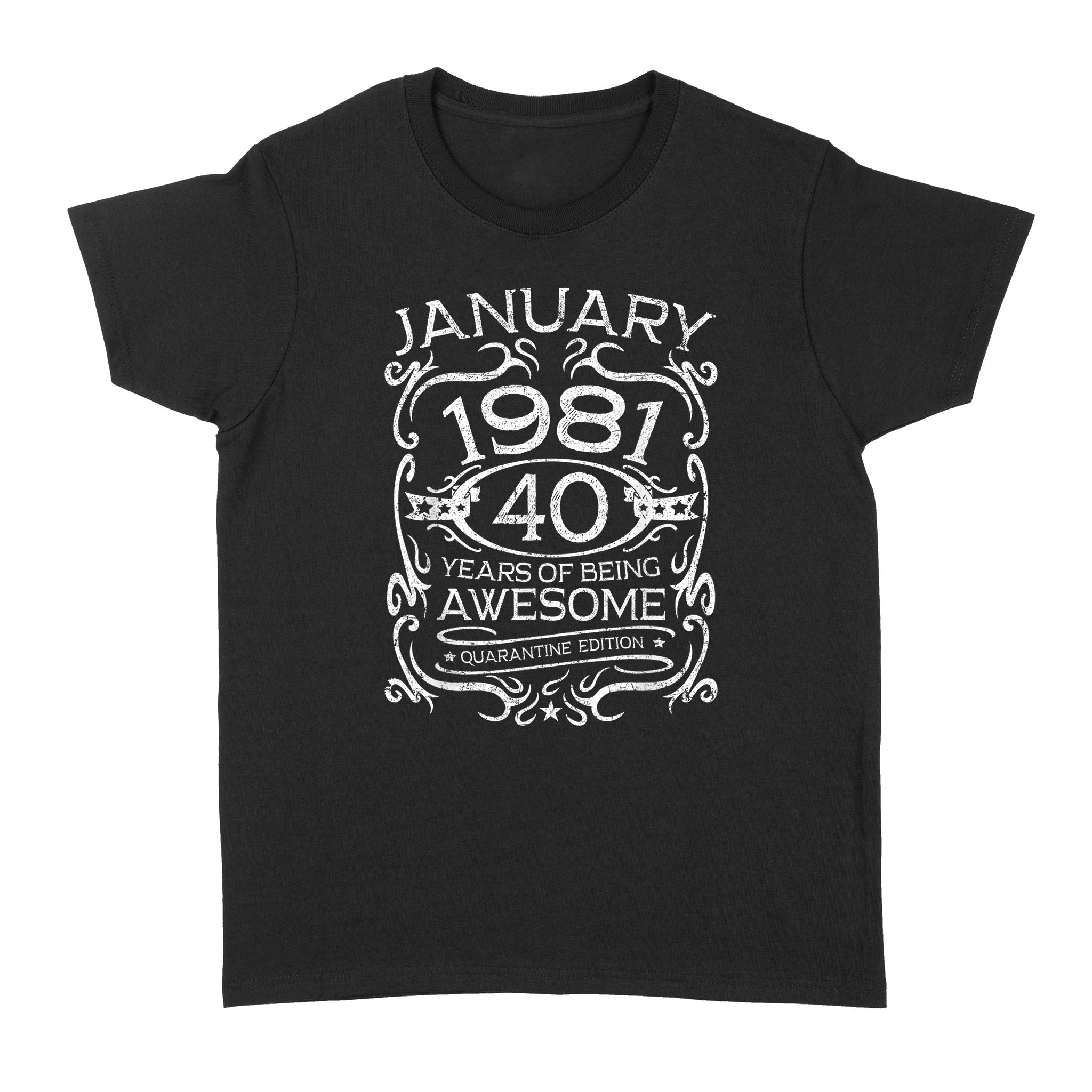 40 Years Of Being Awesome, Vintage January 1981 40th Birthday Gift – Standard Women’s T-shirt