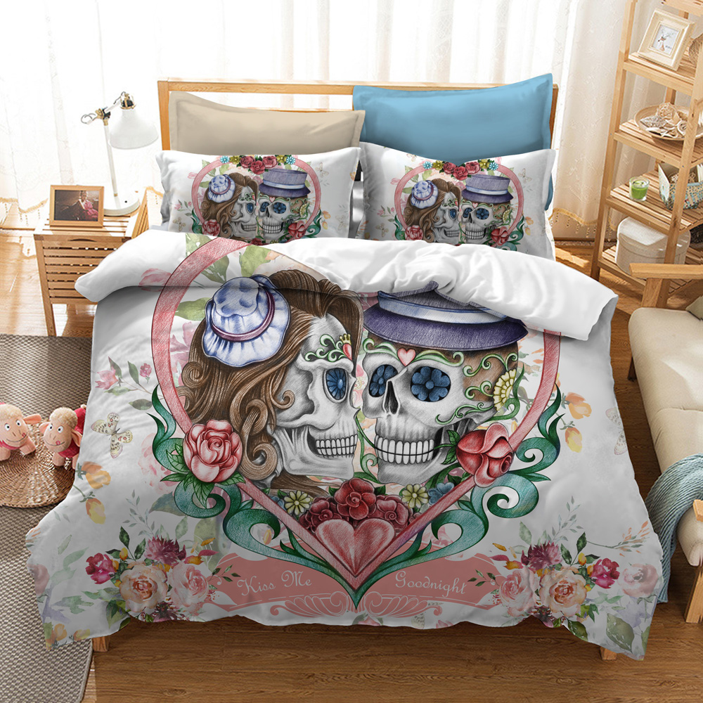 3D Sugar Skull Bedding Set Pl17062007