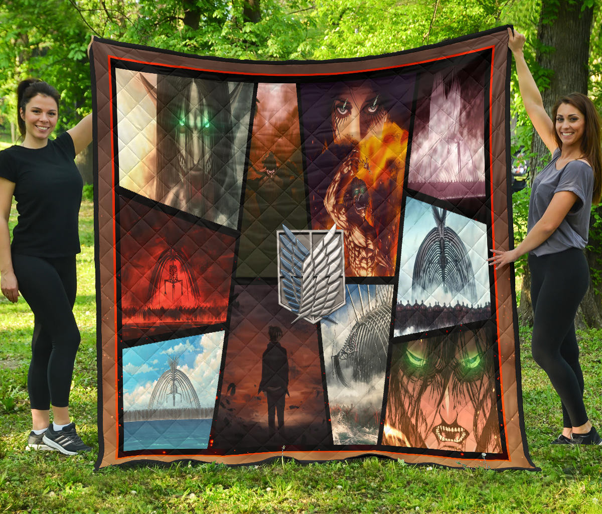 Eren Yeager Attack On Titan Premium Quilt Blanket Anime Home Decor Custom For Fans Nt052701