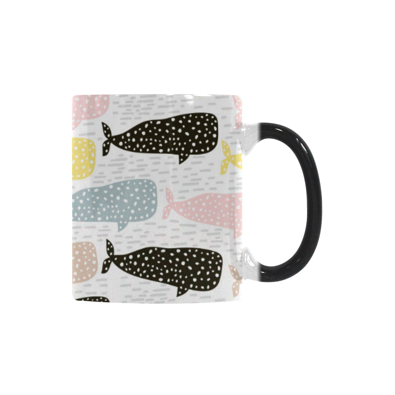 Whale dot pattern Morphing Mug Heat Changing Mug