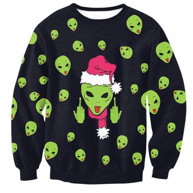 Alien Christmas Ugly Christmas Sweater | For Men & Women | Adult | Us1405