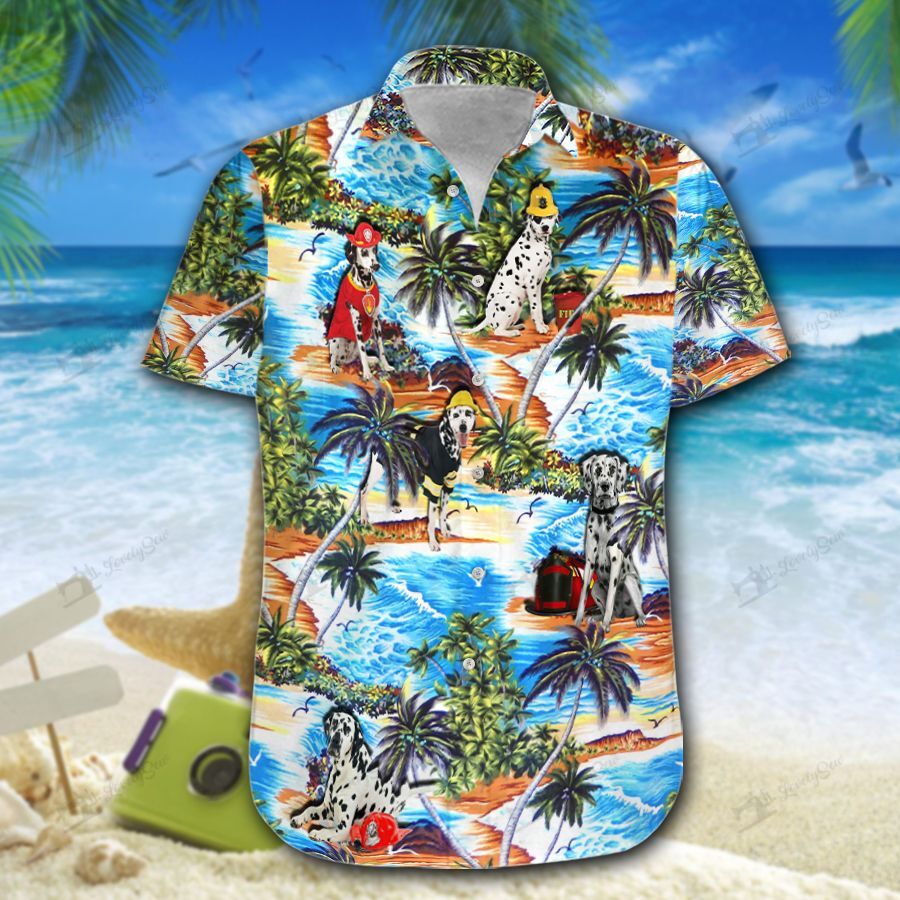 Dalmatian Dog And Palm Hawaii Shirt & Shorts Bit21070211-Bio21070211