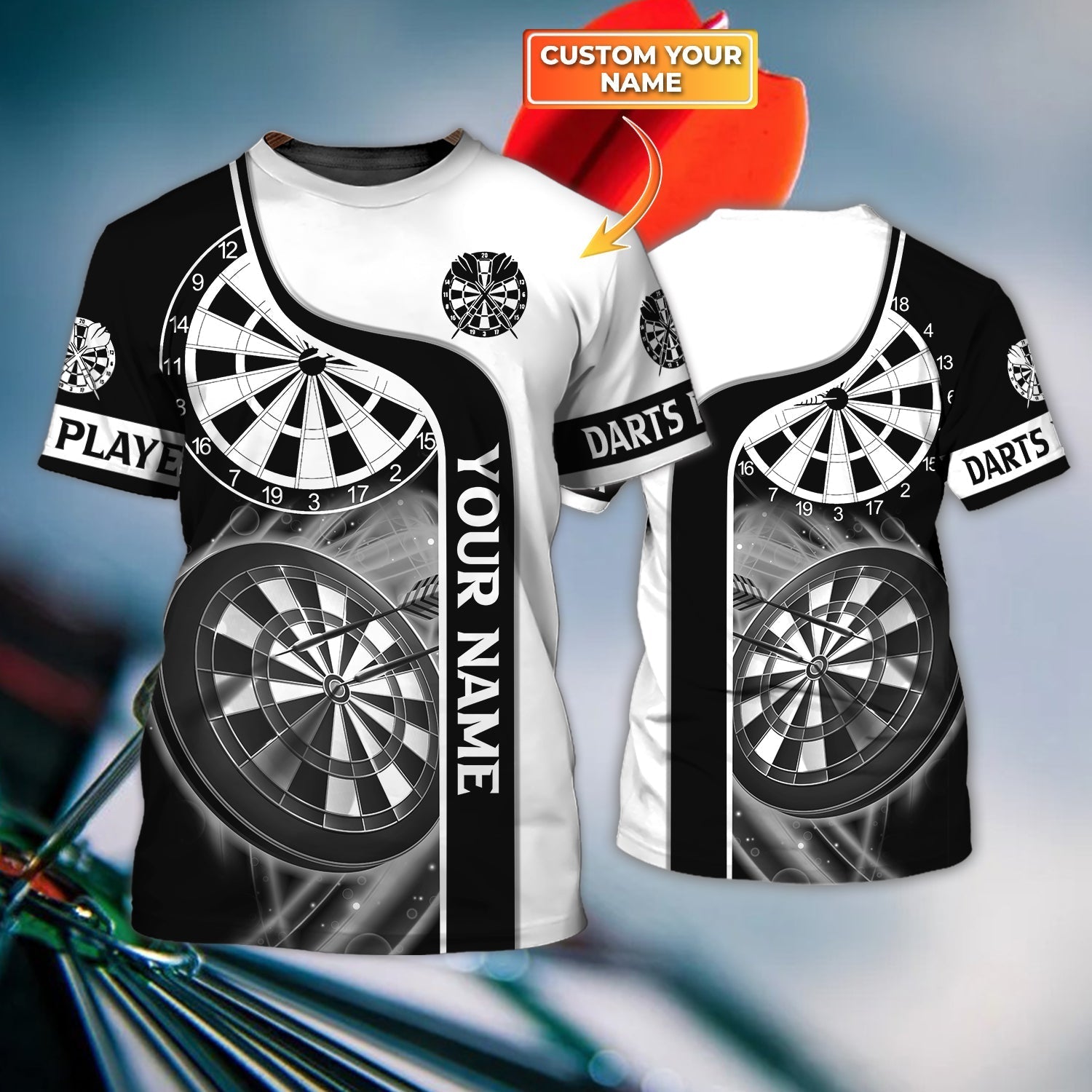 Dart Player Uniform T Shirt, Shirt Short Sleeve For Dart Lovers, Dart Shirts