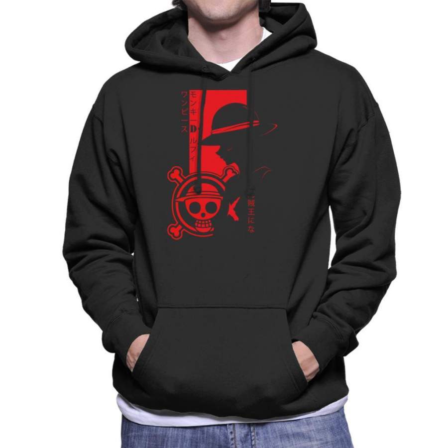 One Piece Monkey Luffy Profile Men’s Hooded Sweatshirt