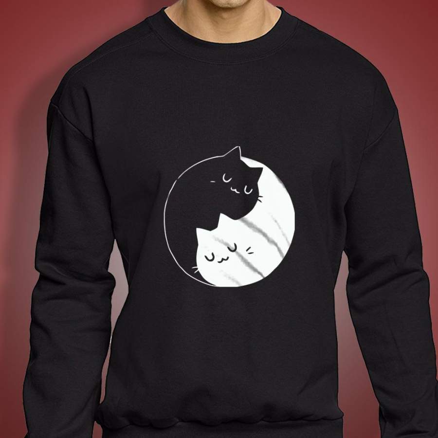 Yin Yang Cats Kittens Men’S Sweatshirt