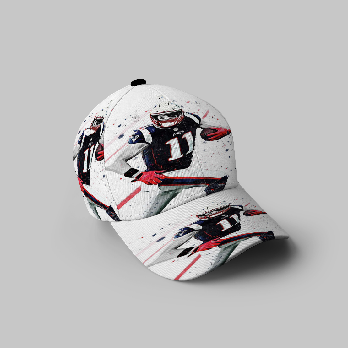 New England Patriots Julian Edelman2 3D Printing Baseball Cap Classic Hat