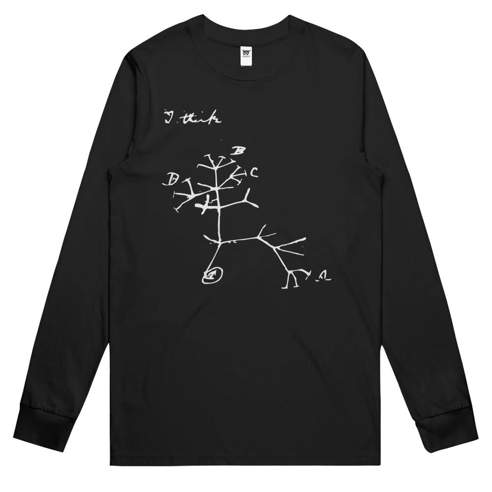 Darwin I Think Tree Long Sleeve T Shirts