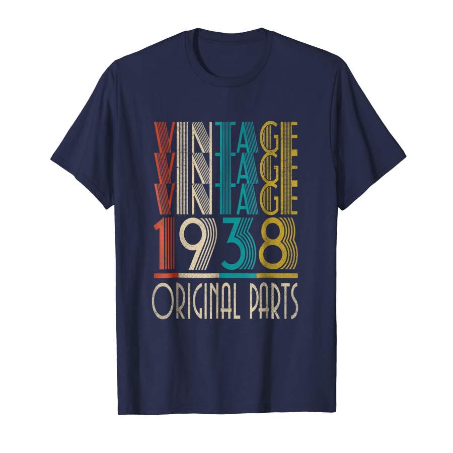 80th Birthday Retro Vintage 1938 T Shirt Gift