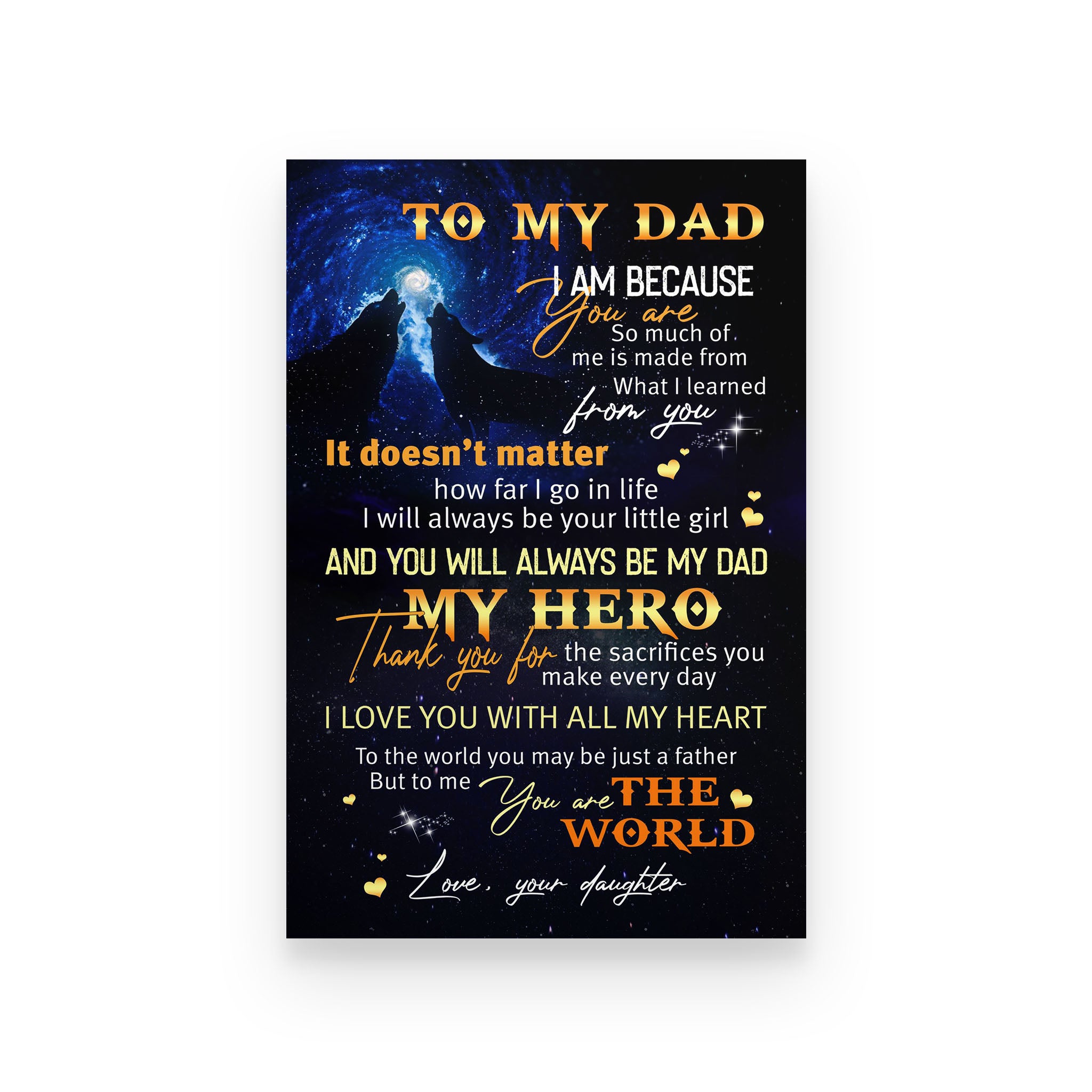 wolf poster daughter to dad my hero
