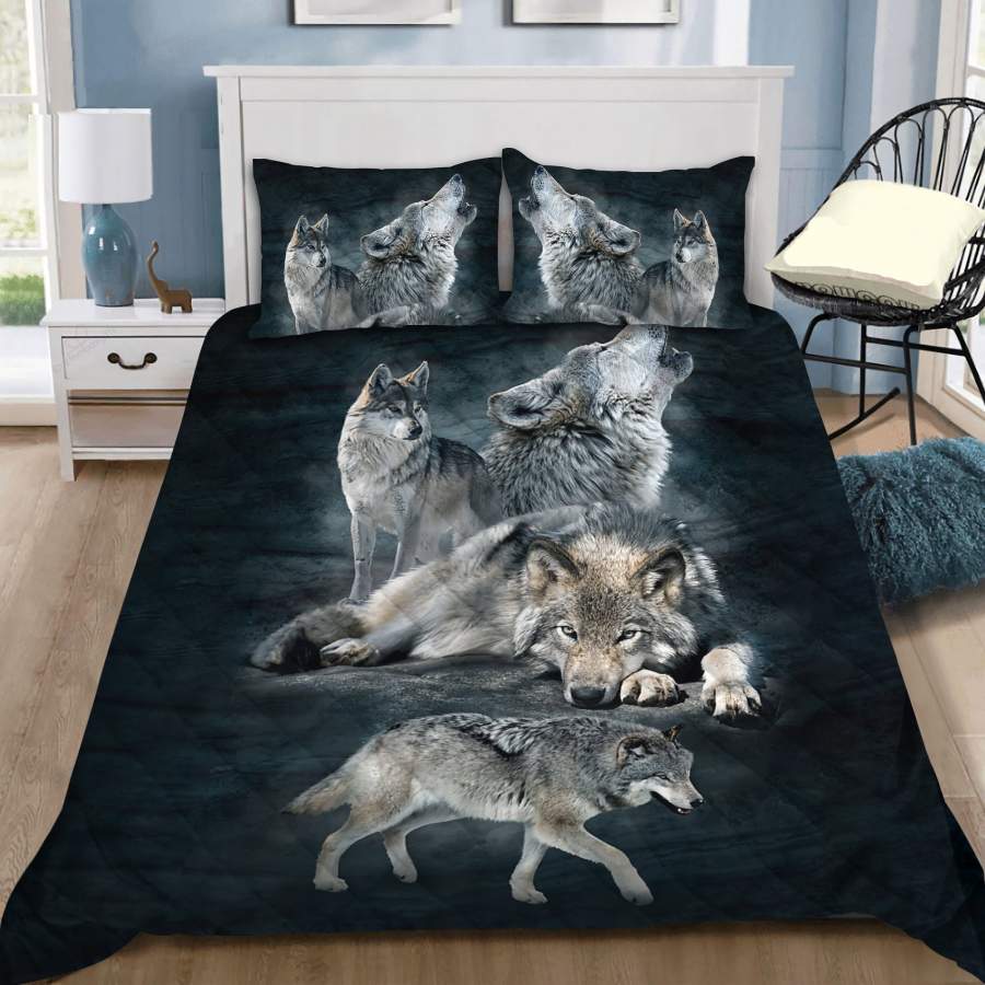 Wolf quilt bedding set HAC040704-HG