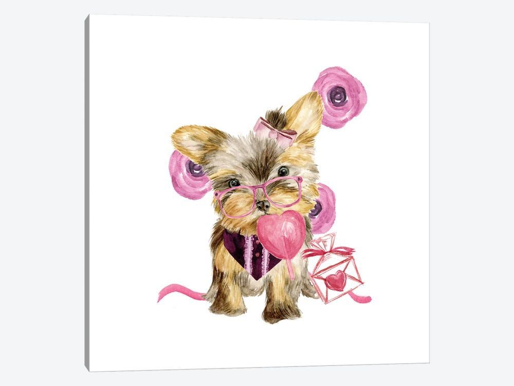 Valentine Puppy VI Canvas Poster 8″x12″ 12×18″ 18″x26″ 24″x36″ 30″x45″