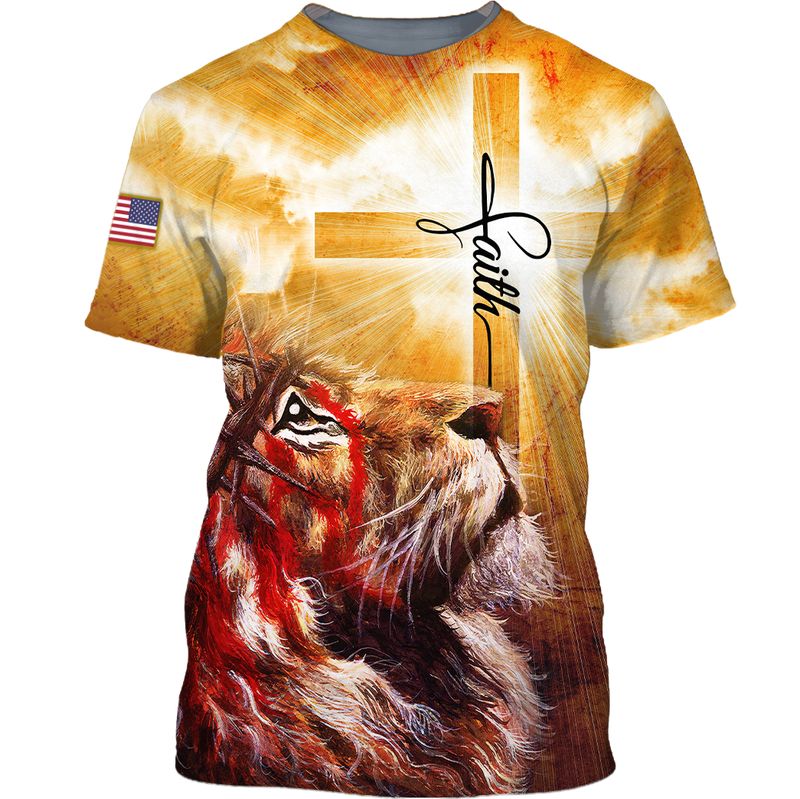 The Lion Of God, Faith 3D Shirt All Over Printed Shirts