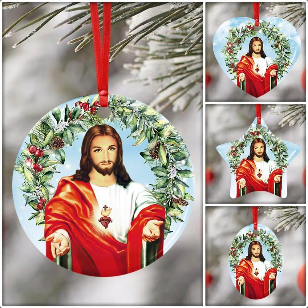 Jesus Christian Ceramic Ornament Christmas Home Decor 1