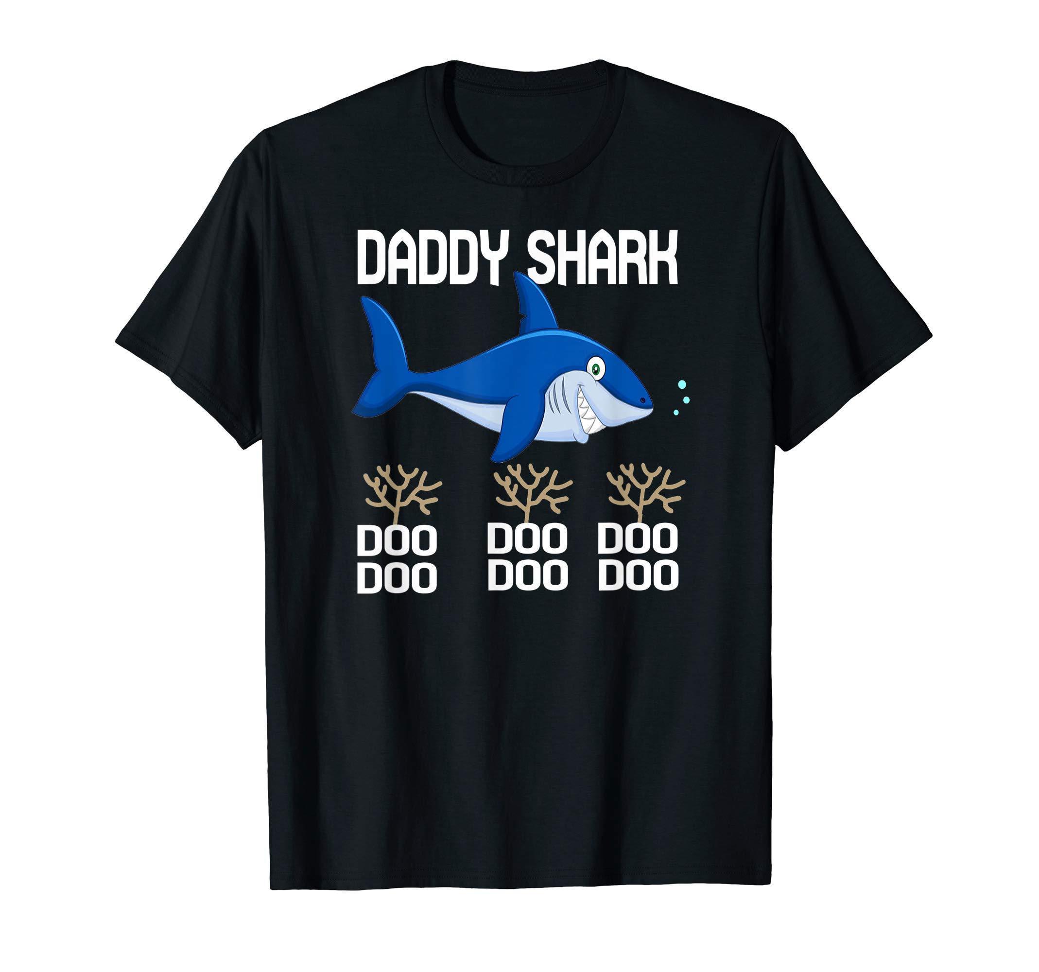 Daddy Shark  T Shirt Fathers Day Gift From Wife Son Daughter T-Shirt