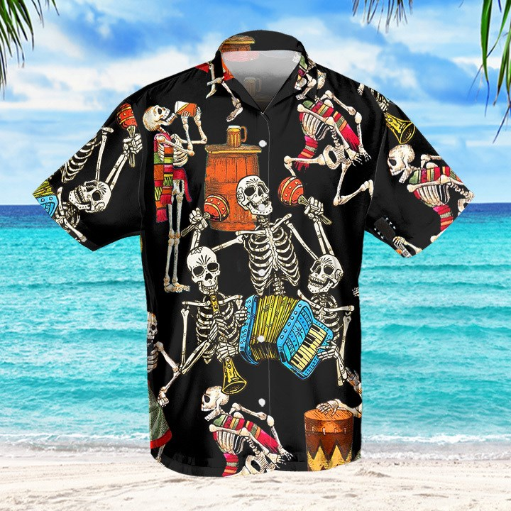 Skeleton Accordion Hawaii Shirt Unisex Adult Ha34762