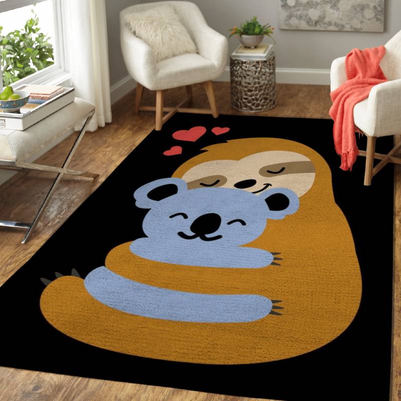 Sloth and Koala Hug – Animals Area Rug Carpet