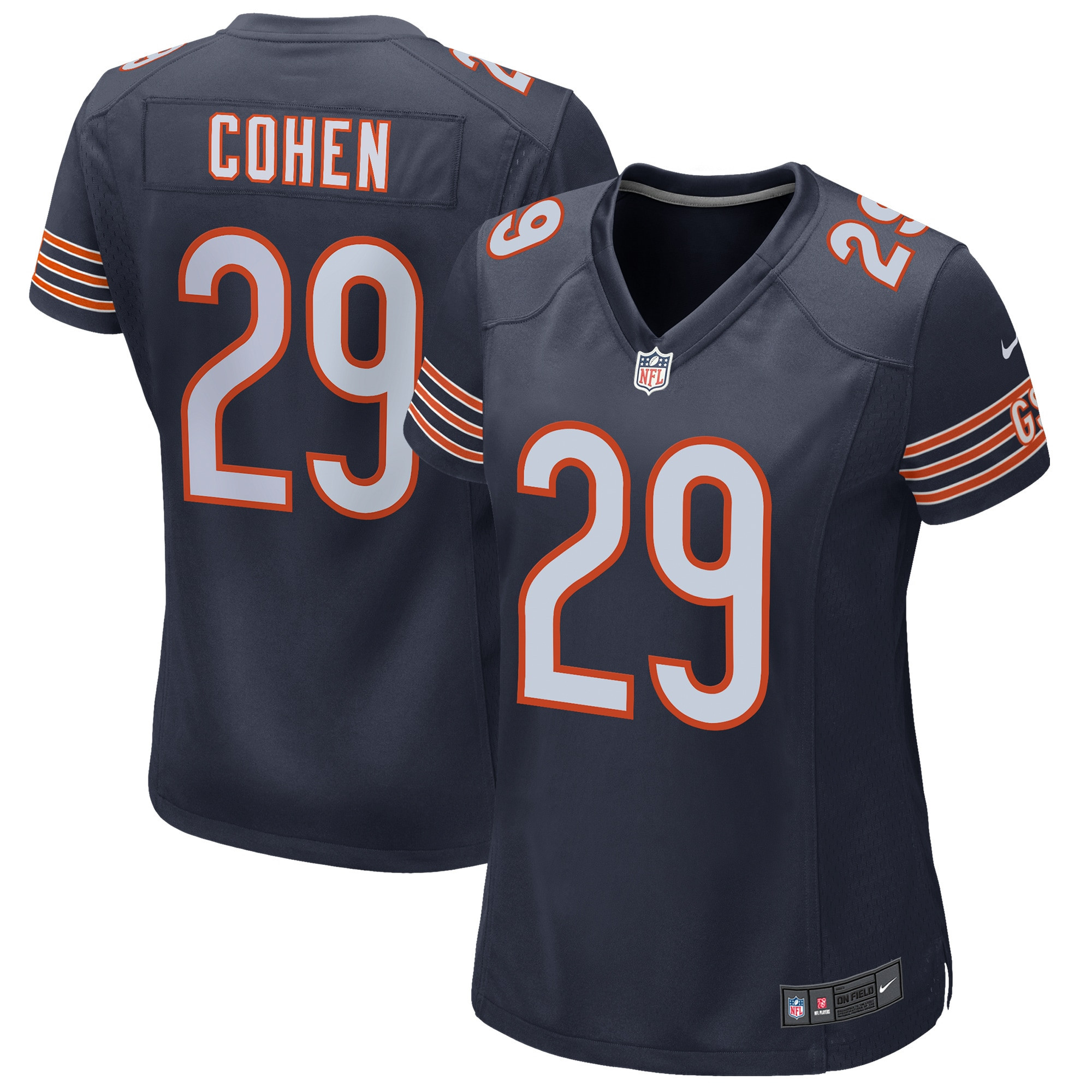 Tarik Cohen Chicago Bears Womens Game Jersey – Navy NFL