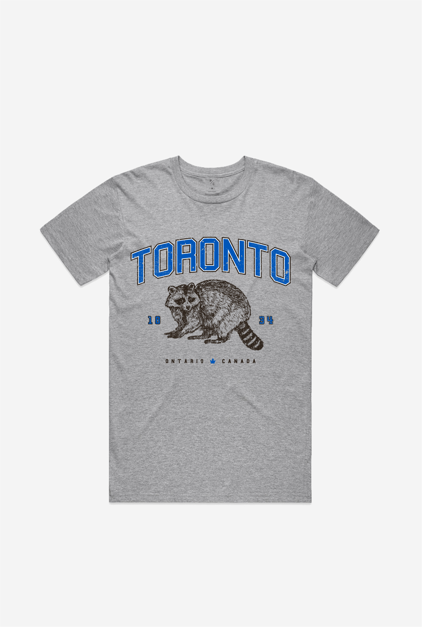 Toronto Vintage Raccoon T-Shirt – Grey