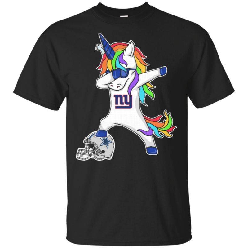 Get Here Football Dabbing Unicorn Steps On Helmet New York Giants Shirts Hoodie V-neck Tank Top