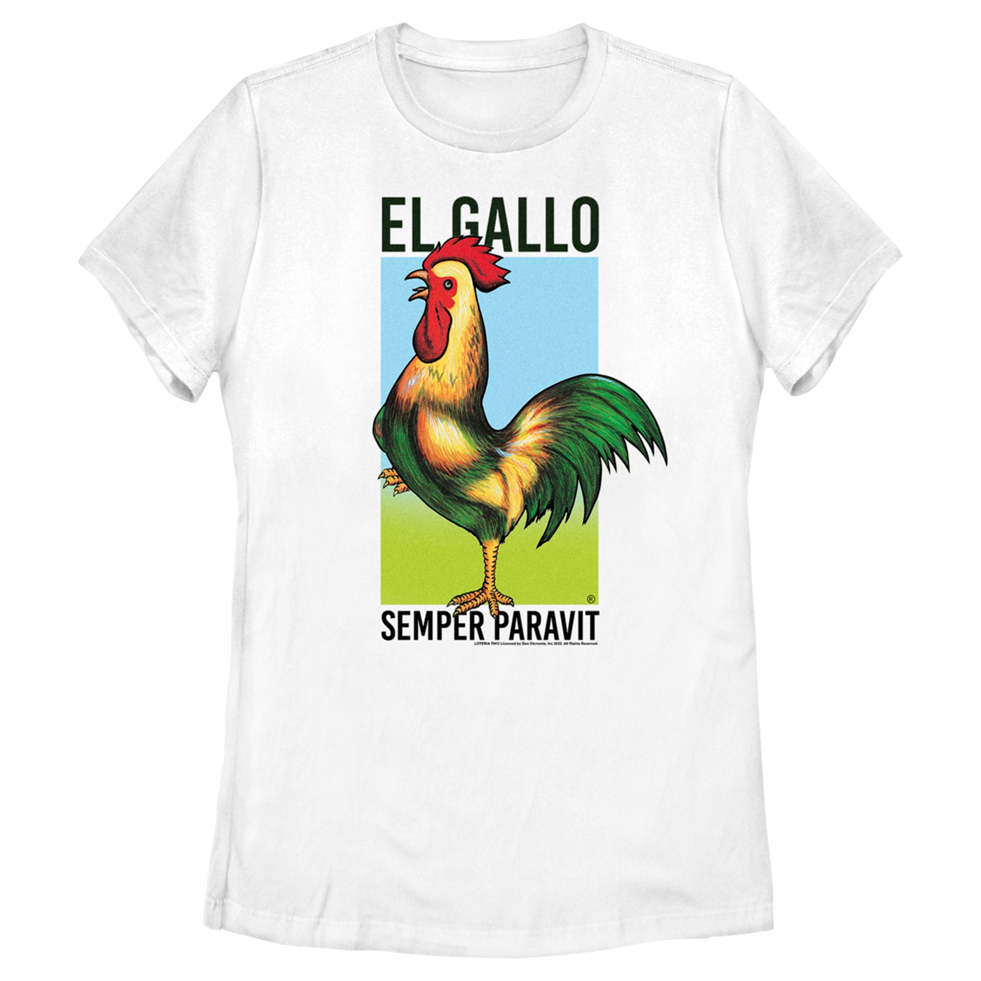 Women’S Loteria El Gallo Semper Paravit Card T-Shirt