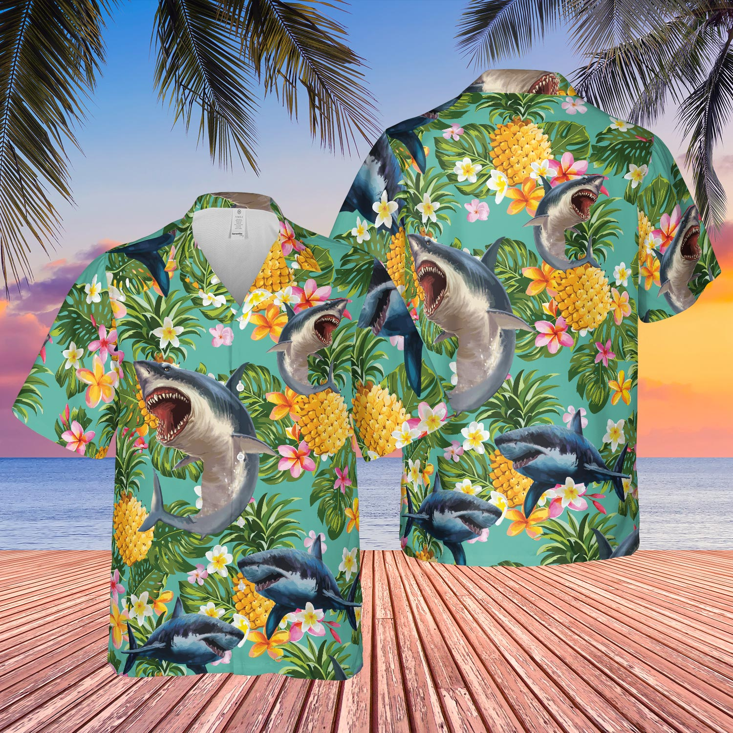 Shark Hawaiian Shirt Pre11406