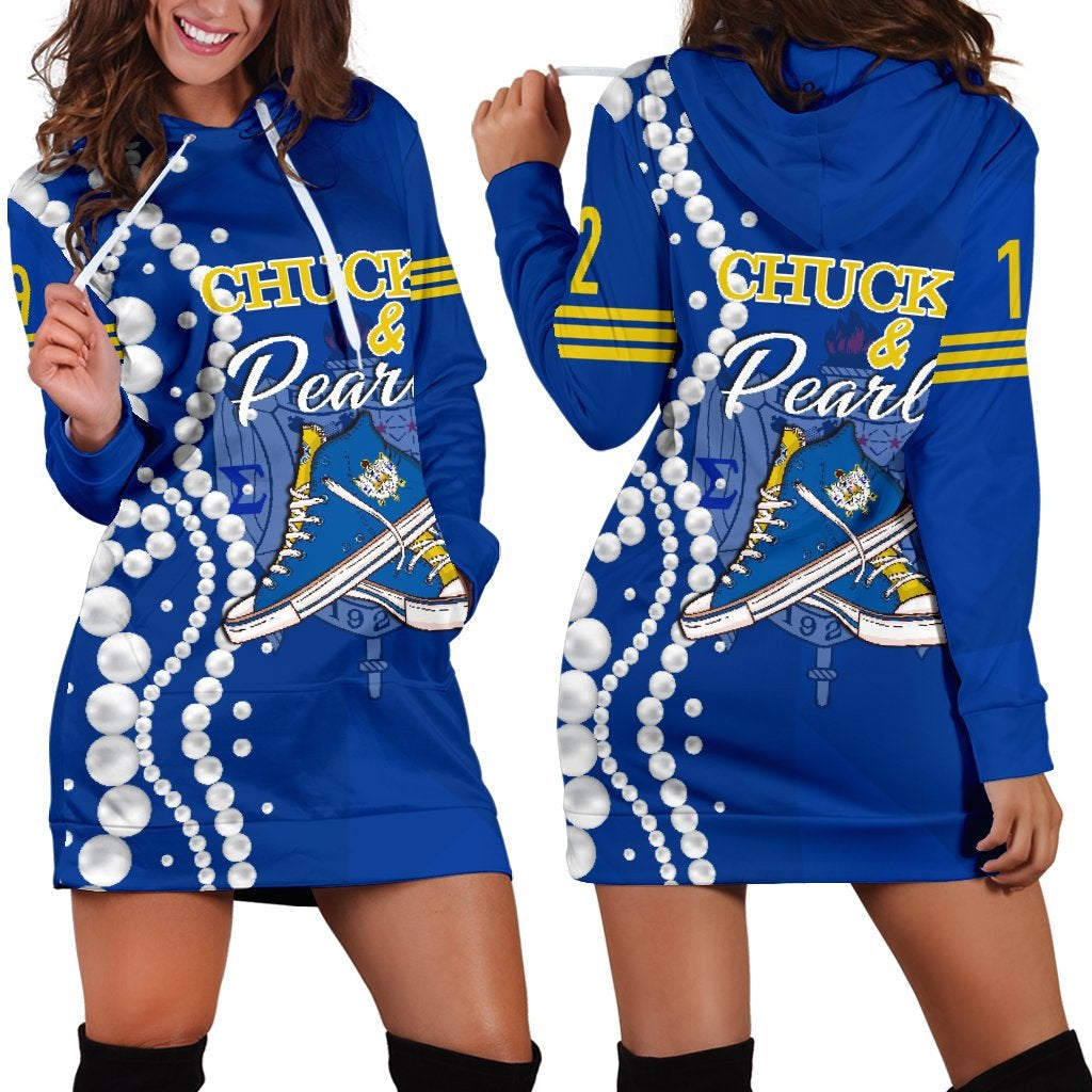 Sorority Dress – Sigma Gamma Rho K.H Pearls Hoodie Dress