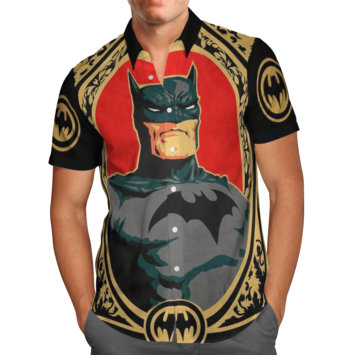 Batman Painting Portrait  For Man And Woman Print Short Sleeve Hawaiian Shirt Y97