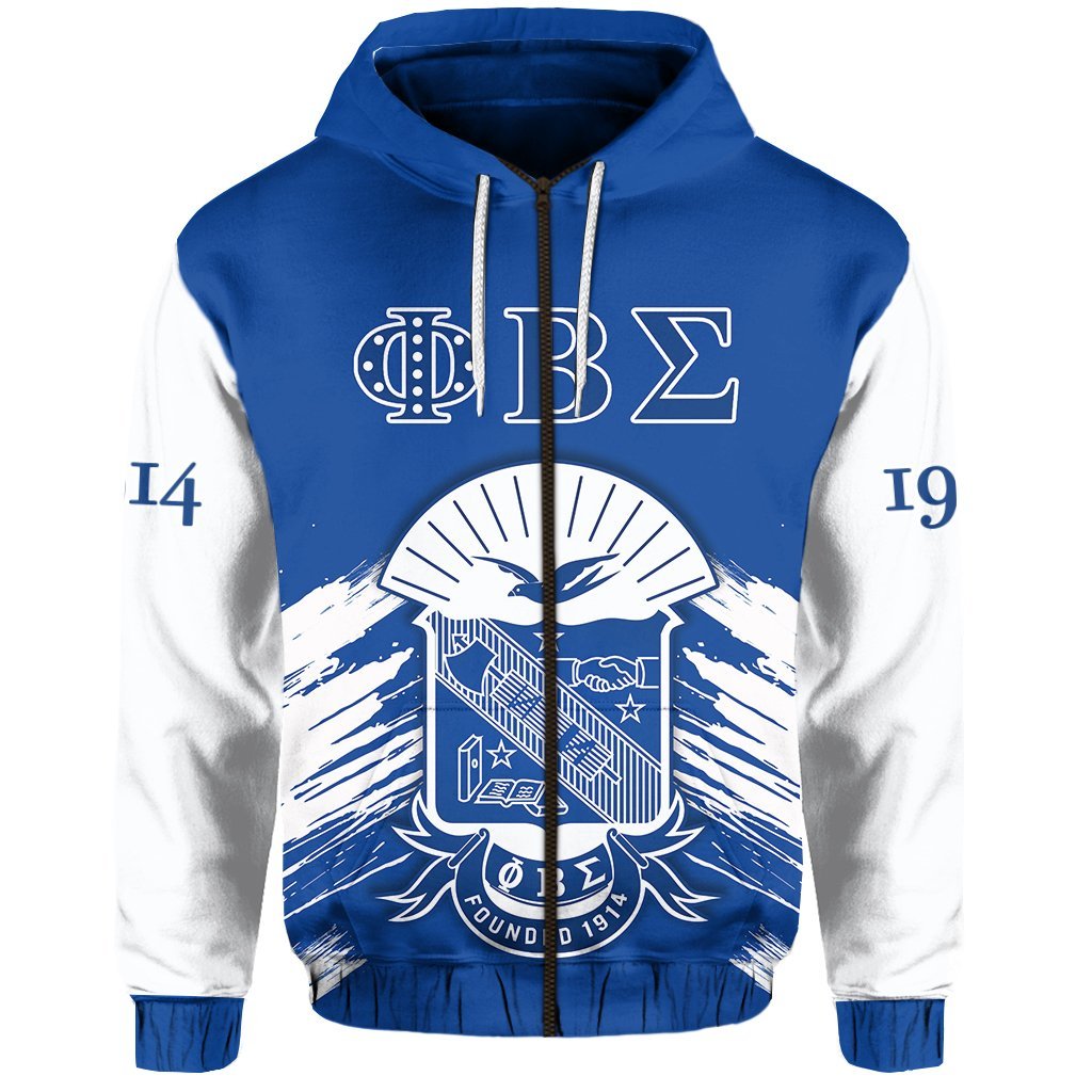 Phi Beta Sigma Zip Hoodie Blue Gomab Lt13