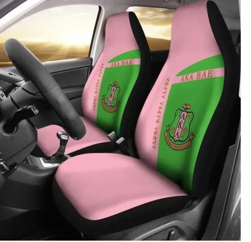 Alpha Kappa Alpha Emblem Aka Bae Light Pink Car Seat Cover