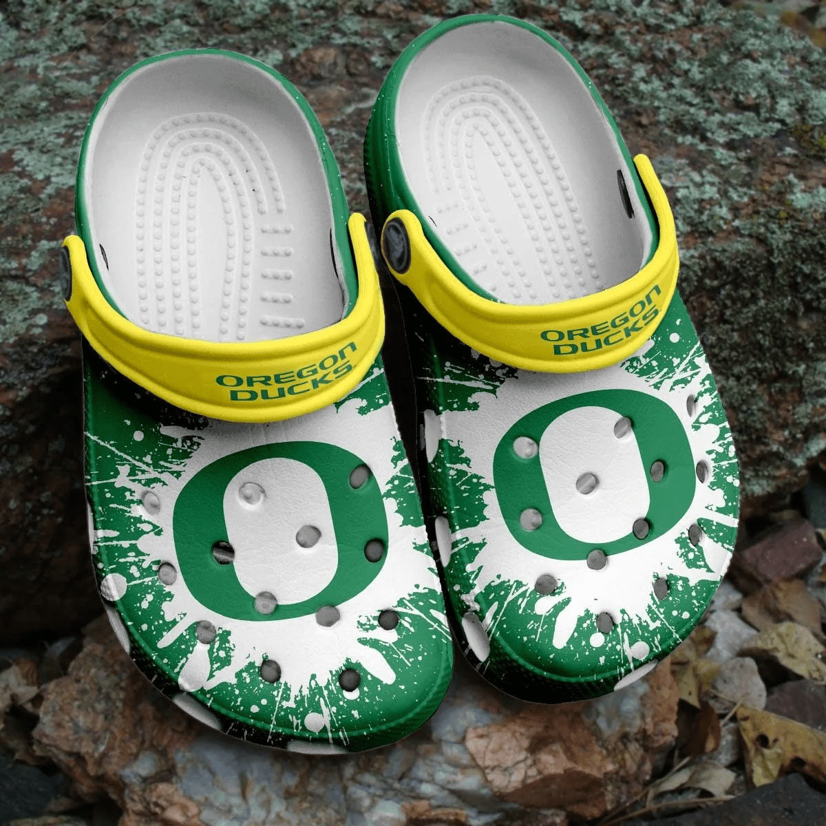 Oregon Ducks NCAA Crocss Clogs Comfortable Shoes Crocband For Men Women