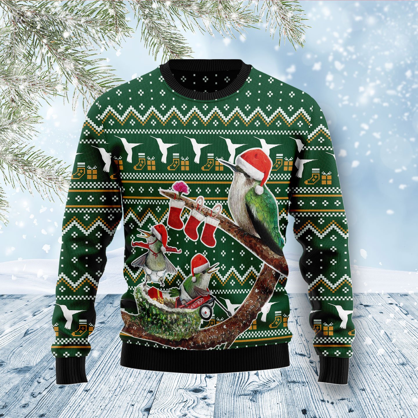 Hummingbird Family Xmas D2810 Ugly Christmas Sweater 2023