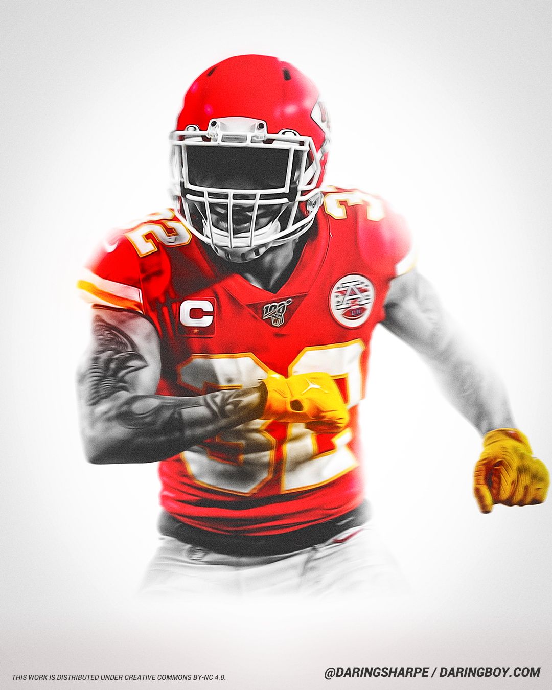 Kansas City Chiefs Tyrann Mathieu #30 Poster For Fans poster canvas