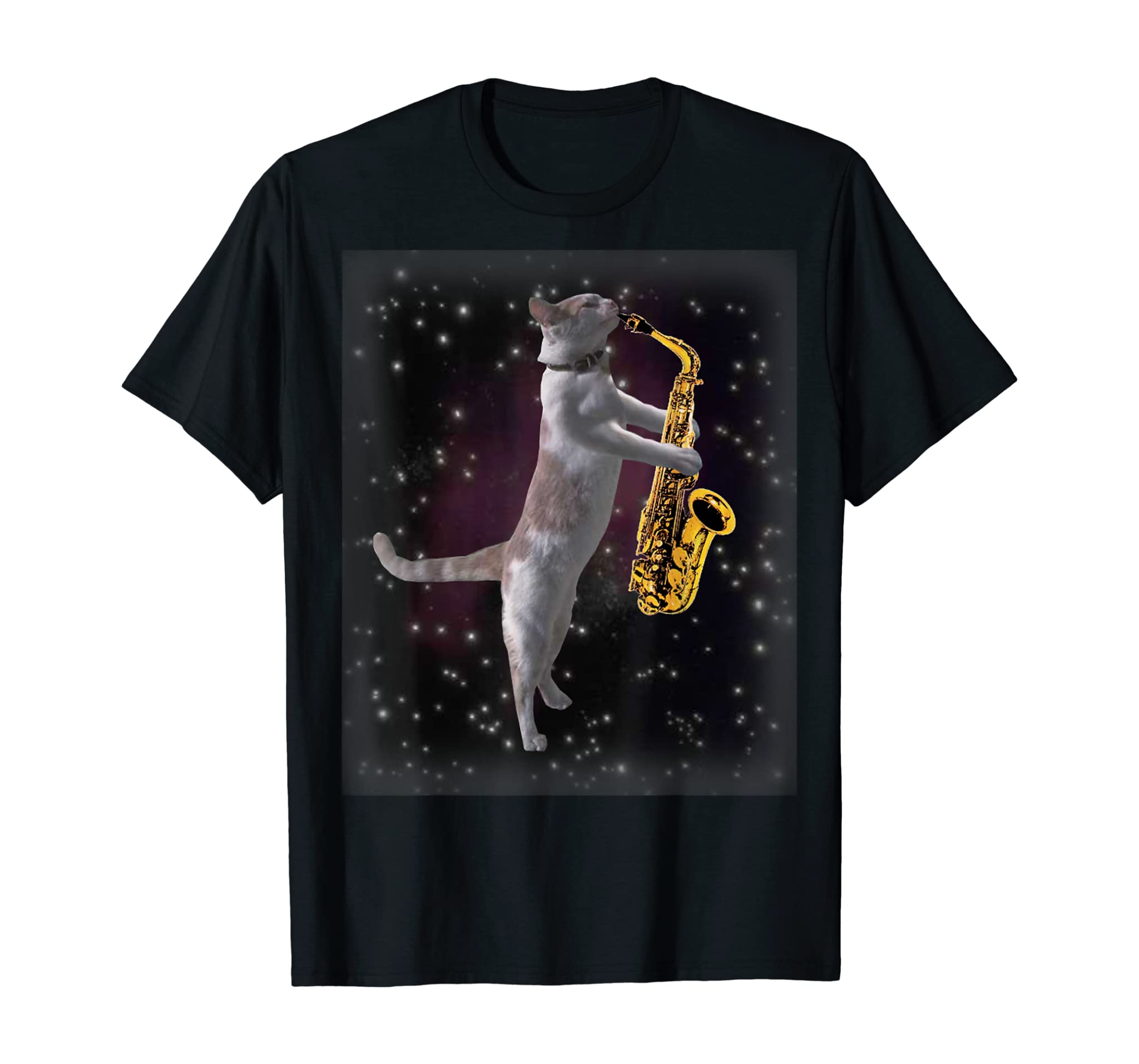 Cat Playing Saxophone Shirt | Cats In Space Playing Sax