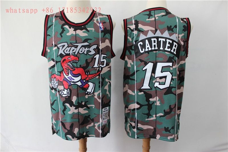 Toronto Raptors Vince Carter #15 2020 NBA New Arrival Brown Green Camo Jersey